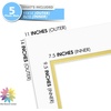 image:imageMat Board Center 5 Pack 11x14 Double Mat for 85x11 Photos Off WhiteGold  Off White Over Gold Double Mat Board Acid Free 8Ply Thickness White Core Bevel Cut for Photos amp Art FramingOff White Over Gold