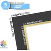 image:imageMat Board Center 5 Pack 11x14 Double Mat for 85x11 Photos Off WhiteGold  Off White Over Gold Double Mat Board Acid Free 8Ply Thickness White Core Bevel Cut for Photos amp Art FramingBlack Over Gold