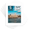 image:imageMat Board Center 5 Pack 11x14 Double Mat for 85x11 Photos Off WhiteGold  Off White Over Gold Double Mat Board Acid Free 8Ply Thickness White Core Bevel Cut for Photos amp Art FramingWhite Over White