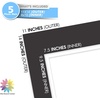 image:imageMat Board Center 5 Pack 11x14 Double Mat for 85x11 Photos Off WhiteGold  Off White Over Gold Double Mat Board Acid Free 8Ply Thickness White Core Bevel Cut for Photos amp Art FramingBlack Over White