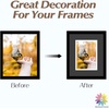 image:imageMat Board Center 5 Pack 11x14 Double Mat for 85x11 Photos Off WhiteGold  Off White Over Gold Double Mat Board Acid Free 8Ply Thickness White Core Bevel Cut for Photos amp Art FramingBlack Over White