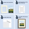 image:imageMat Board Center 5 Pack 11x14 Double Mat for 85x11 Photos Off WhiteGold  Off White Over Gold Double Mat Board Acid Free 8Ply Thickness White Core Bevel Cut for Photos amp Art FramingIvory Over Ivory