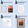 image:imageMat Board Center 5 Pack 11x14 Double Mat for 85x11 Photos Off WhiteGold  Off White Over Gold Double Mat Board Acid Free 8Ply Thickness White Core Bevel Cut for Photos amp Art FramingGray Over Black
