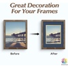 image:imageMat Board Center 5 Pack 11x14 Double Mat for 85x11 Photos Off WhiteGold  Off White Over Gold Double Mat Board Acid Free 8Ply Thickness White Core Bevel Cut for Photos amp Art FramingBlue Over Gold
