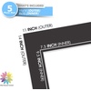image:imageMat Board Center 5 Pack 11x14 Double Mat for 85x11 Photos Off WhiteGold  Off White Over Gold Double Mat Board Acid Free 8Ply Thickness White Core Bevel Cut for Photos amp Art FramingBlack Over Black