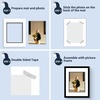 image:imageMat Board Center 5 Pack 11x14 Double Mat for 85x11 Photos Off WhiteGold  Off White Over Gold Double Mat Board Acid Free 8Ply Thickness White Core Bevel Cut for Photos amp Art FramingWhite Over Black