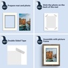 image:imageMat Board Center 5 Pack 11x14 Double Mat for 85x11 Photos Off WhiteGold  Off White Over Gold Double Mat Board Acid Free 8Ply Thickness White Core Bevel Cut for Photos amp Art FramingIvory Turret Over Blue