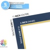 image:imageMat Board Center 5 Pack 11x14 Double Mat for 85x11 Photos Off WhiteGold  Off White Over Gold Double Mat Board Acid Free 8Ply Thickness White Core Bevel Cut for Photos amp Art FramingBlue Over Gold