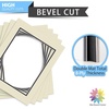 image:imageMat Board Center 5 Pack 11x14 Double Mat for 85x11 Photos Off WhiteGold  Off White Over Gold Double Mat Board Acid Free 8Ply Thickness White Core Bevel Cut for Photos amp Art FramingGray Over Black