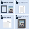 image:imageMat Board Center 5 Pack 11x14 Double Mat for 85x11 Photos Off WhiteGold  Off White Over Gold Double Mat Board Acid Free 8Ply Thickness White Core Bevel Cut for Photos amp Art FramingBlue Over Gold
