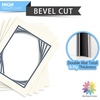 image:imageMat Board Center 5 Pack 11x14 Double Mat for 85x11 Photos Off WhiteGold  Off White Over Gold Double Mat Board Acid Free 8Ply Thickness White Core Bevel Cut for Photos amp Art FramingIvory Turret Over Blue