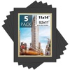 image:imageMat Board Center 5 Pack 11x14 Double Mat for 85x11 Photos Off WhiteGold  Off White Over Gold Double Mat Board Acid Free 8Ply Thickness White Core Bevel Cut for Photos amp Art FramingBlack Over Gold