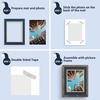 image:imageMat Board Center 5 Pack 11x14 Double Mat for 85x11 Photos Off WhiteGold  Off White Over Gold Double Mat Board Acid Free 8Ply Thickness White Core Bevel Cut for Photos amp Art FramingBlue Over Gold