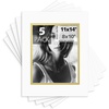 image:imageMat Board Center 5 Pack 11x14 Double Mat for 85x11 Photos Off WhiteGold  Off White Over Gold Double Mat Board Acid Free 8Ply Thickness White Core Bevel Cut for Photos amp Art FramingOff White Over Gold