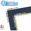 image:imageMat Board Center 5 Pack 11x14 Double Mat for 85x11 Photos Off WhiteGold  Off White Over Gold Double Mat Board Acid Free 8Ply Thickness White Core Bevel Cut for Photos amp Art FramingBlue Over Gold