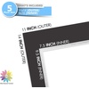image:imageMat Board Center 5 Pack 11x14 Double Mat for 85x11 Photos Off WhiteGold  Off White Over Gold Double Mat Board Acid Free 8Ply Thickness White Core Bevel Cut for Photos amp Art FramingBlack Over Silver