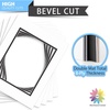 image:imageMat Board Center 5 Pack 11x14 Double Mat for 85x11 Photos Off WhiteGold  Off White Over Gold Double Mat Board Acid Free 8Ply Thickness White Core Bevel Cut for Photos amp Art FramingWhite Over Black