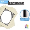 image:imageMat Board Center 5 Pack 11x14 Double Mat for 85x11 Photos Off WhiteGold  Off White Over Gold Double Mat Board Acid Free 8Ply Thickness White Core Bevel Cut for Photos amp Art FramingGray Over Black