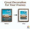 image:imageMat Board Center 5 Pack 11x14 Double Mat for 85x11 Photos Off WhiteGold  Off White Over Gold Double Mat Board Acid Free 8Ply Thickness White Core Bevel Cut for Photos amp Art FramingWhite Over White