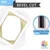 image:imageMat Board Center 5 Pack 11x14 Double Mat for 85x11 Photos Off WhiteGold  Off White Over Gold Double Mat Board Acid Free 8Ply Thickness White Core Bevel Cut for Photos amp Art FramingOff White Over Gold