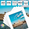 image:imageMat Board Center 5 Pack 11x14 Double Mat for 85x11 Photos Off WhiteGold  Off White Over Gold Double Mat Board Acid Free 8Ply Thickness White Core Bevel Cut for Photos amp Art FramingWhite Over White