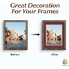 image:imageMat Board Center 5 Pack 11x14 Double Mat for 85x11 Photos Off WhiteGold  Off White Over Gold Double Mat Board Acid Free 8Ply Thickness White Core Bevel Cut for Photos amp Art FramingMaroon Over Gold