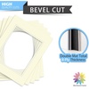 image:imageMat Board Center 5 Pack 11x14 Double Mat for 85x11 Photos Off WhiteGold  Off White Over Gold Double Mat Board Acid Free 8Ply Thickness White Core Bevel Cut for Photos amp Art FramingIvory Over Ivory