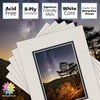 image:imageMat Board Center 5 Pack 11x14 Double Mat for 85x11 Photos Off WhiteGold  Off White Over Gold Double Mat Board Acid Free 8Ply Thickness White Core Bevel Cut for Photos amp Art FramingGray Over Black