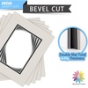 image:imageMat Board Center 5 Pack 11x14 Double Mat for 85x11 Photos Off WhiteGold  Off White Over Gold Double Mat Board Acid Free 8Ply Thickness White Core Bevel Cut for Photos amp Art FramingGray Over Black
