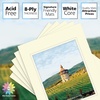 image:imageMat Board Center 5 Pack 11x14 Double Mat for 85x11 Photos Off WhiteGold  Off White Over Gold Double Mat Board Acid Free 8Ply Thickness White Core Bevel Cut for Photos amp Art FramingIvory Over Ivory