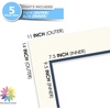 image:imageMat Board Center 5 Pack 11x14 Double Mat for 85x11 Photos Off WhiteGold  Off White Over Gold Double Mat Board Acid Free 8Ply Thickness White Core Bevel Cut for Photos amp Art FramingIvory Turret Over Blue