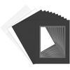 image:imageGolden State Art 10 Pack 11x14 Double Mats for 8x10 PicturesBackingBags  Double Picture Mats with White Core Bevel Cut 75x95 Opening for 8x10 PhotosBlackWhiteClear