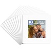 image:imageGolden State Art Pack of 10 8x8 for 4x4 White Picture Photo Mats  With 35x35 Opening for 4x4 Photos Prints Bevel Cut Acid Free White Core Frame MattesWhite