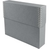 image:imageLineco Archival Document Storage Box Gray 155 x 105 x 5  LegalSized Metal Edge AcidFree Boxboard Case Organize Files Prints PhotosGray