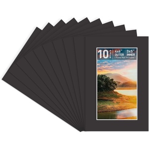 image:imageGolden State Art 10 Pack 12x16 White Picture Mat for 9x12 Photos  With 85x115 Opening for 9x12 Photos White Core Bevel Edge PreCut Acid Free 4ply Thick Framing MatsBlack10 Pack