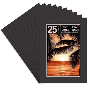 image:imageGolden State Art 20 Pack 16x20 White Picture Mats Mattes for 11x14 Photos  Acid Free White Core Bevel Cut Mat with 105x135 Opening 4Ply ThicknessBlack