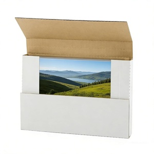 image:imageGolden State Art 25 Pack 1075x75x2 inch EasyFold Corrugated Mailer Comic Book Box LetterSize Height Adjustable Shipping Boxes for Document and Photo Mailing WhiteWhite