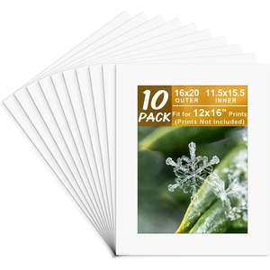 image:imageGolden State Art Pack of 10 White 12x16 Picture Mats Cut for 8x12 Photos  Bevel Cut Acid Free 4ply Thickness White Core  Great for Pictures Photos Frames Artworks PrintsOffWhite