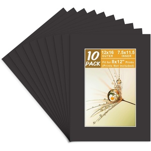 image:imageGolden State Art Pack of 10 White 12x16 Picture Mats Cut for 8x12 Photos  Bevel Cut Acid Free 4ply Thickness White Core  Great for Pictures Photos Frames Artworks PrintsBlack