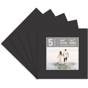 image:imageGolden State Art Pack of 5 White 12x12 Picture Mats for 8x8 Photos  Fits for 75x75 Openings White Core Bevel Cut Acid Free 4Ply Thickness Photo MatBlack