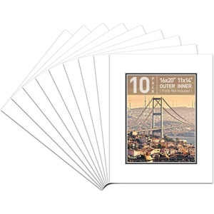 image:imageGolden State Art White Over Black Double Mat  16x20 for 11x14 10Pack  Bevel Cut Acid Free 8Ply Thickness Signature Friendly  Great for Photos Pictures Events Frames Prints16x20 for 11x14
