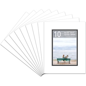 image:imageGolden State Art White Over Black Double Mat  16x20 for 11x14 10Pack  Bevel Cut Acid Free 8Ply Thickness Signature Friendly  Great for Photos Pictures Events Frames Prints8x10 for 5x7