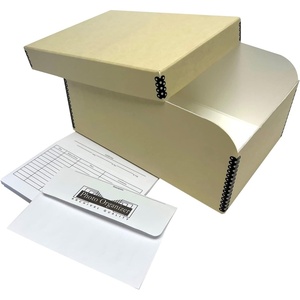 image:imageLineco 4x6 Photo Storage Box with 12 AcidFree Envelope 55x75x11 Black  Holds Up to 1000 35 x 5 or 4 x 6 Pictures Metal Edge Archival Organizer for Cards Prints Stickers Stamps SeedsTan