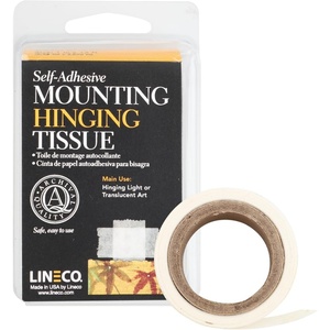 image:imageLineco Archival Hinging Tissue SelfAdhesive 1 Inch x 35 Feet Pack of 1  AcidFree NonYellowing Mounting Lightweight or Translucent Art Documents in DIY Crafts and Matting ProjectsPack of 1