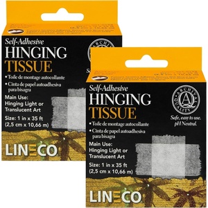 image:imageLineco Archival Hinging Tissue SelfAdhesive 1 Inch x 35 Feet Pack of 1  AcidFree NonYellowing Mounting Lightweight or Translucent Art Documents in DIY Crafts and Matting ProjectsPack of 2