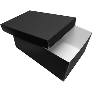image:imageLineco Archival Photo Card Box MuseumQuality Storage 5x8x12 Inch Tan  AcidFree with Removable Lid MetalEdge Corner Bulk Storage and Preservation for Negatives Prints Films Photos SnapshotBlack