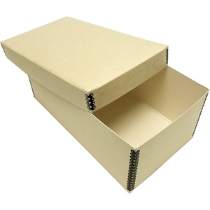 image:imageLineco Archival Photo Card Box MuseumQuality Storage 5x8x12 Inch Tan  AcidFree with Removable Lid MetalEdge Corner Bulk Storage and Preservation for Negatives Prints Films Photos SnapshotTan