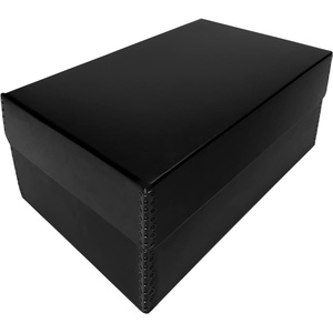 image:imageLineco Black Archival Hinged Lid Photo Box 55x775x12 AcidFree  Holds Up to 1100 of 4x6 or 5x7 Pictures Prints Artworks Preserve Documents Art and Craft Papers CardsBlack