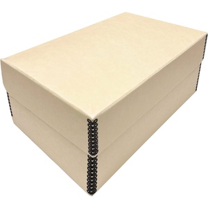image:imageLineco Black Archival Hinged Lid Photo Box 55x775x12 AcidFree  Holds Up to 1100 of 4x6 or 5x7 Pictures Prints Artworks Preserve Documents Art and Craft Papers CardsTan