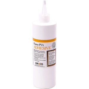 image:imageLineco Frame PVA Adhesive Acid Free Dried Clear and Flexible 8 oz  Picture Frame Glue Adhere Wood or MDF Ideal for Paper Board Framing Collage Crafts Bookbinding16 oz